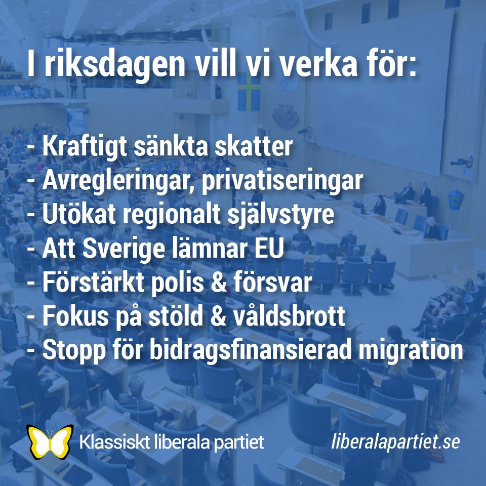 Sänk skatterna, avreglera, privatisera, fokus på våldsbrott m.m.